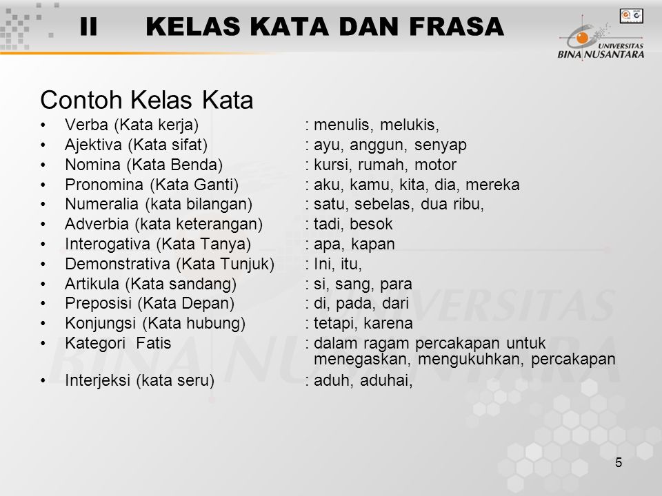 Detail Contoh Kelas Kata Nomer 2