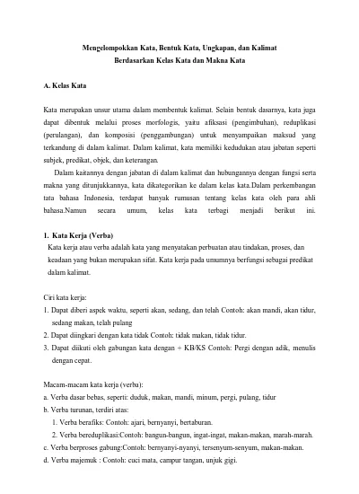 Detail Contoh Kelas Kata Nomer 17