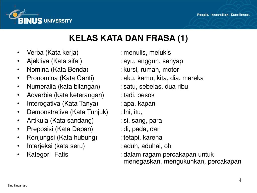 Detail Contoh Kelas Kata Nomer 4