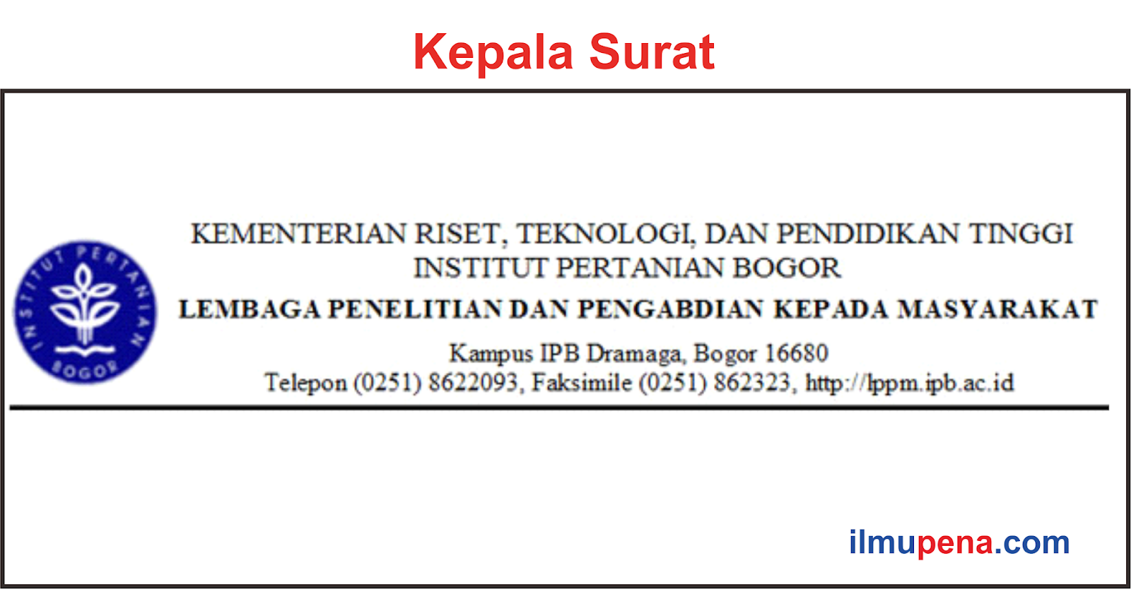 Detail Contoh Kepala Surat Yang Benar Nomer 8