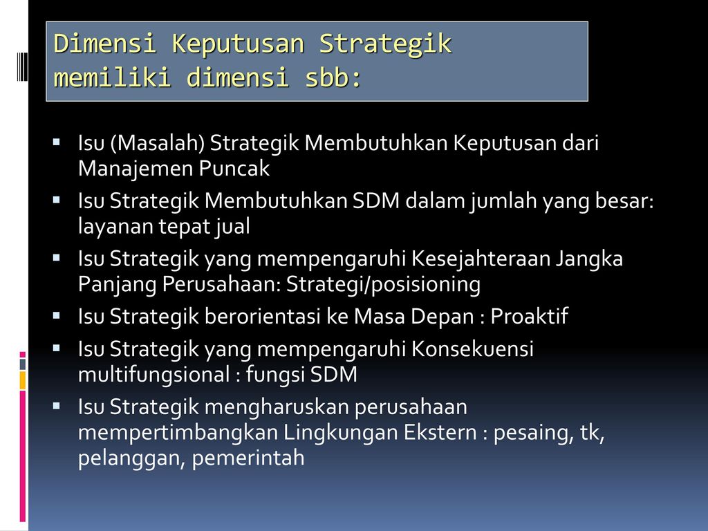 Detail Contoh Keputusan Strategis Nomer 4