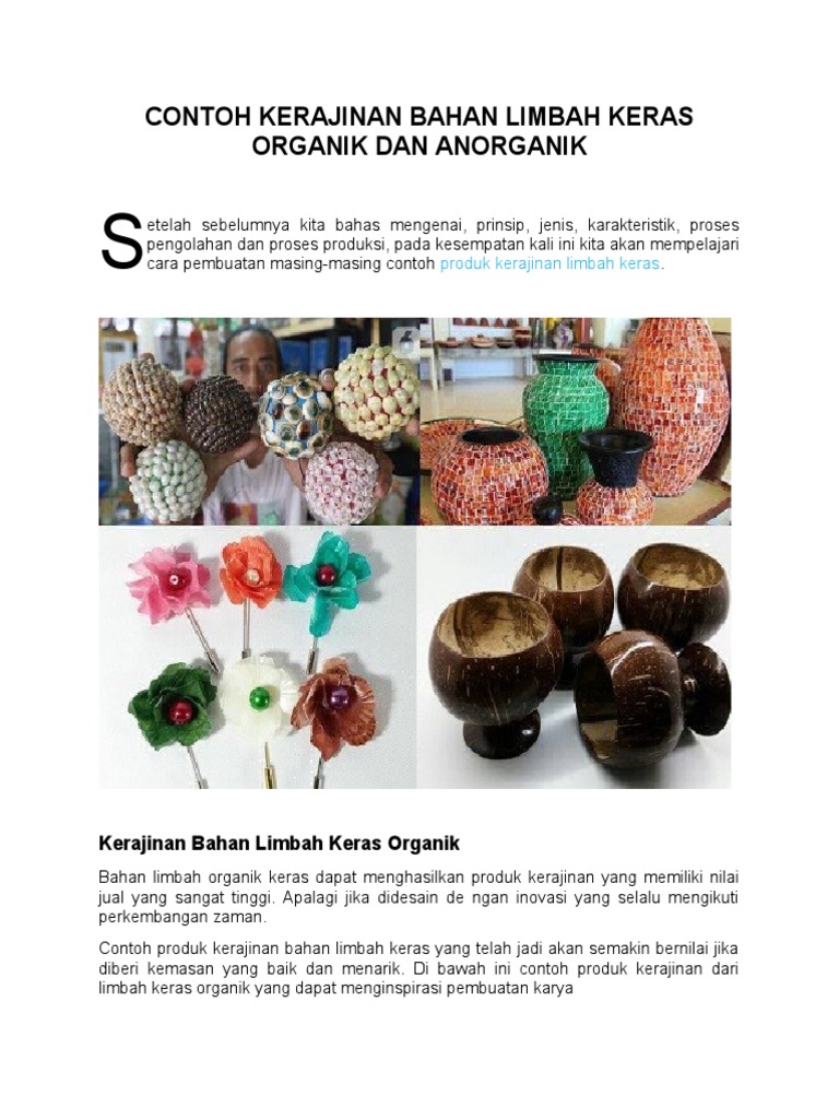 Detail Contoh Kerajinan Dari Limbah Organik Nomer 25