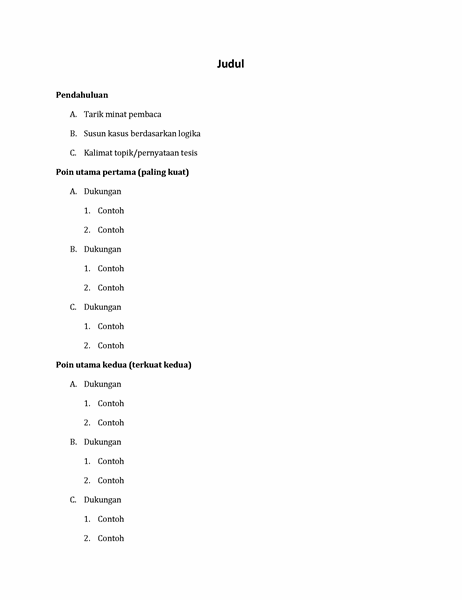 Contoh Kerangka Essay - KibrisPDR