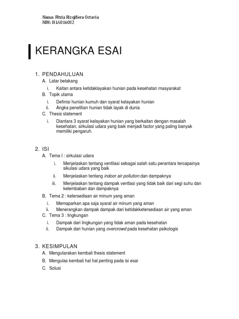 Detail Contoh Kerangka Essay Nomer 13