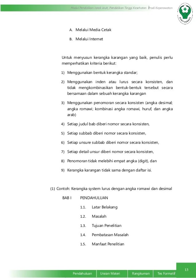 Detail Contoh Kerangka Karangan Ilmiah Nomer 31