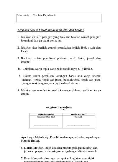 Detail Contoh Kerangka Karangan Ilmiah Nomer 47