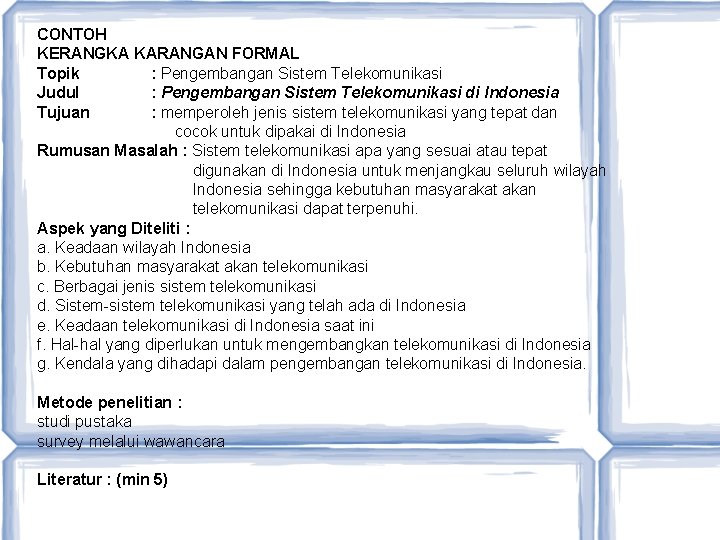 Detail Contoh Kerangka Karangan Ilmiah Nomer 51