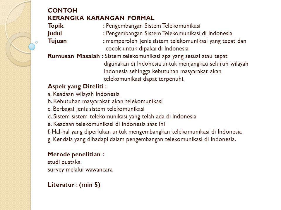 Detail Contoh Kerangka Karangan Ilmiah Nomer 10