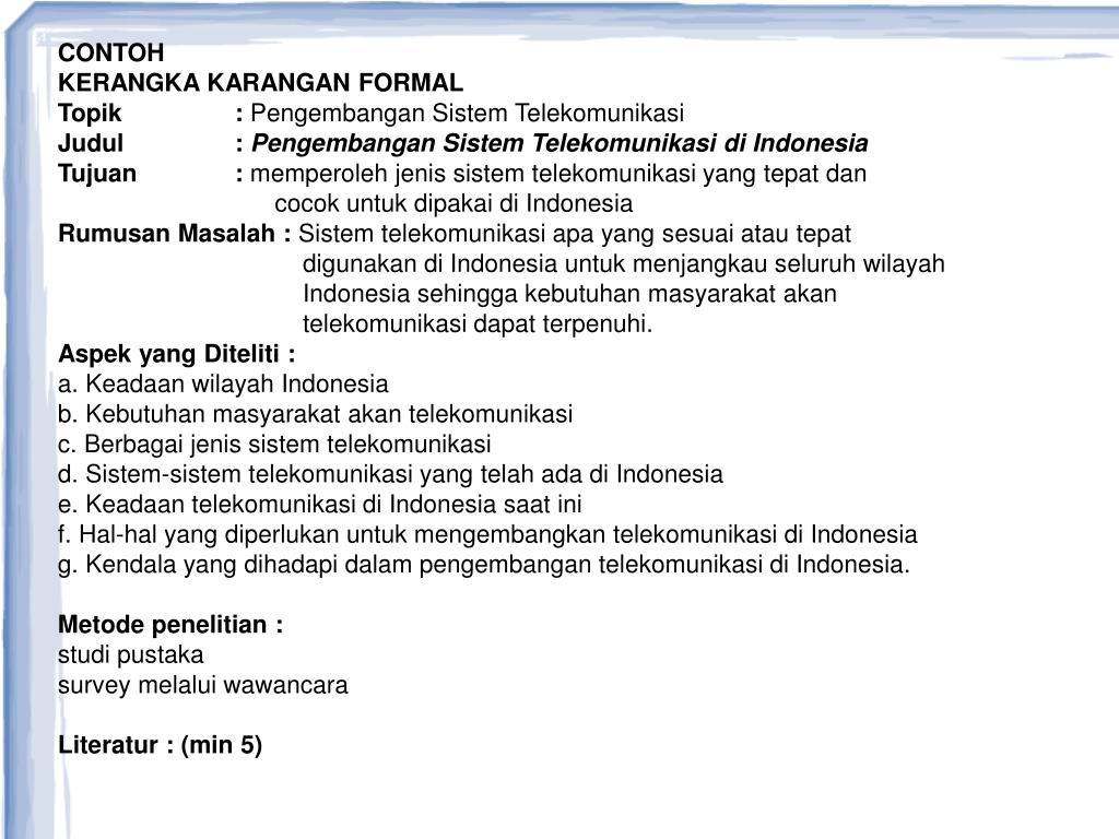 Detail Contoh Kerangka Karangan Tentang Pendidikan Nomer 13