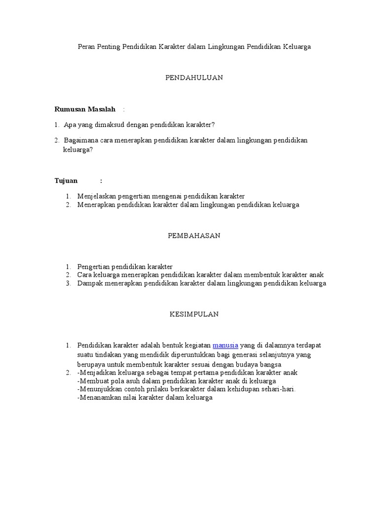 Detail Contoh Kerangka Karangan Tentang Pendidikan Nomer 6
