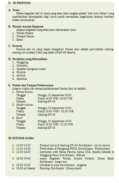 Detail Contoh Kerangka Proposal Kegiatan Nomer 36