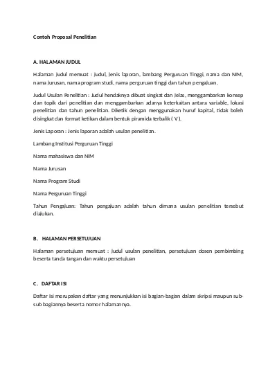 Detail Contoh Kerangka Proposal Penelitian Nomer 27