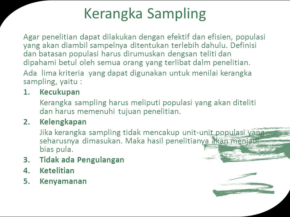 Detail Contoh Kerangka Sampling Nomer 8