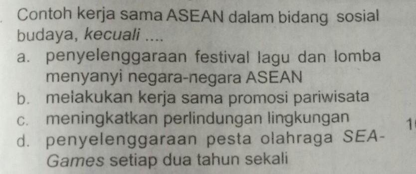 Detail Contoh Kerja Sama Asean Di Bidang Sosial Budaya Nomer 51