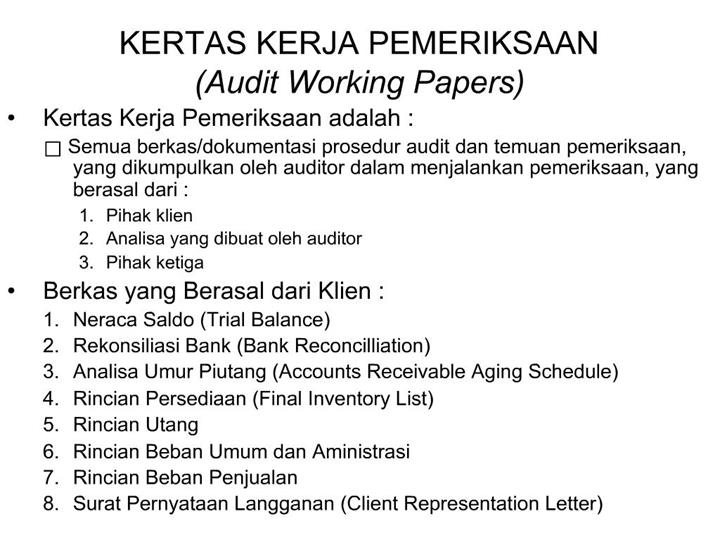 Detail Contoh Kertas Kerja Pemeriksaan Nomer 9