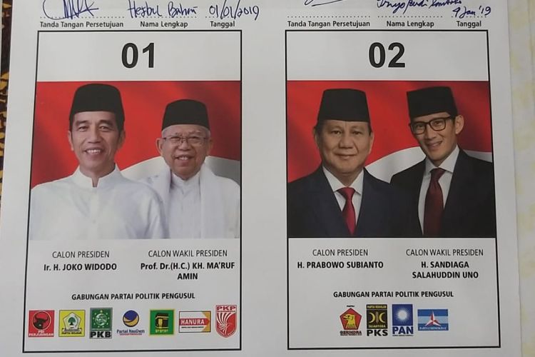 Detail Contoh Kertas Suara Pemilu 2019 Nomer 5