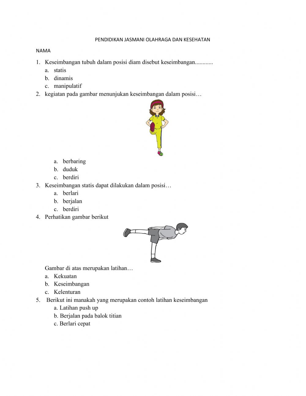 Detail Contoh Keseimbangan Statis Nomer 17