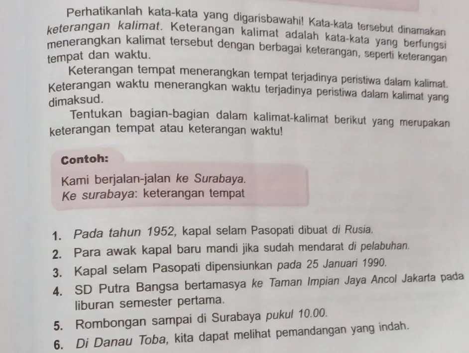 Detail Contoh Keterangan Tempat Nomer 6