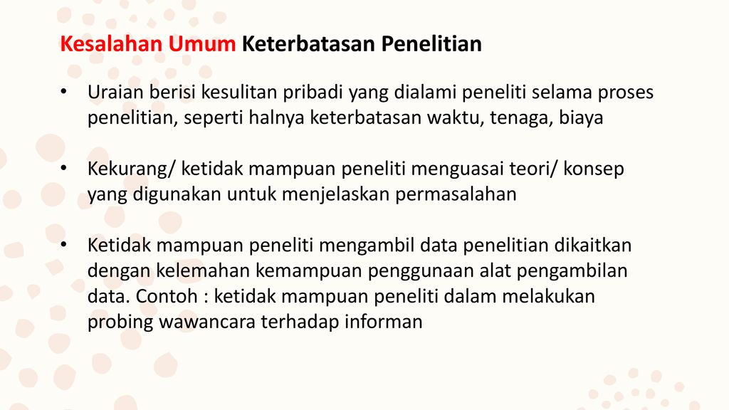 Detail Contoh Keterbatasan Penelitian Nomer 23