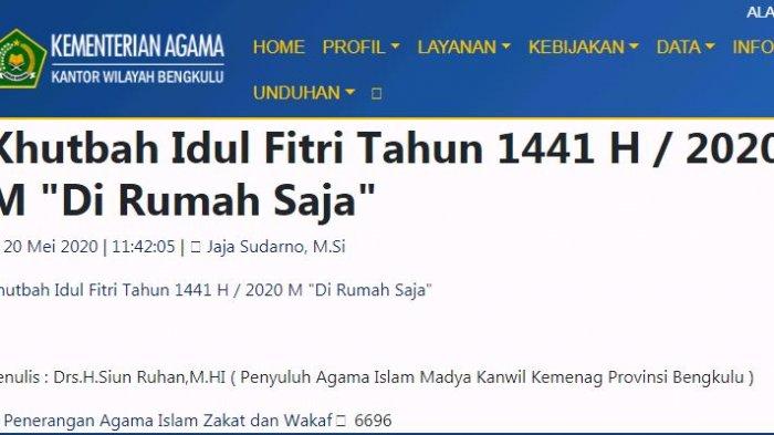 Detail Contoh Khutbah Idul Fitri Nomer 32