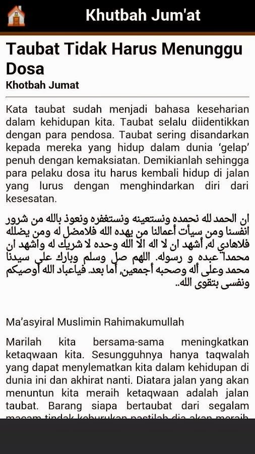 Detail Contoh Khutbah Jumat Lengkap Nomer 48