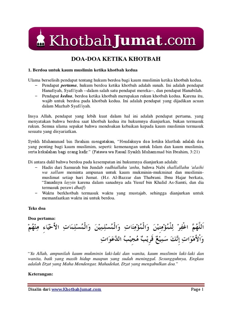 Detail Contoh Khutbah Jumat Lengkap Dengan Pembuka Dan Penutup Nomer 17