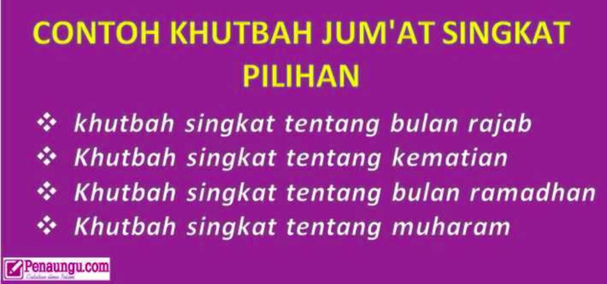 Detail Contoh Khutbah Jumat Lengkap Dengan Pembuka Dan Penutup Nomer 24