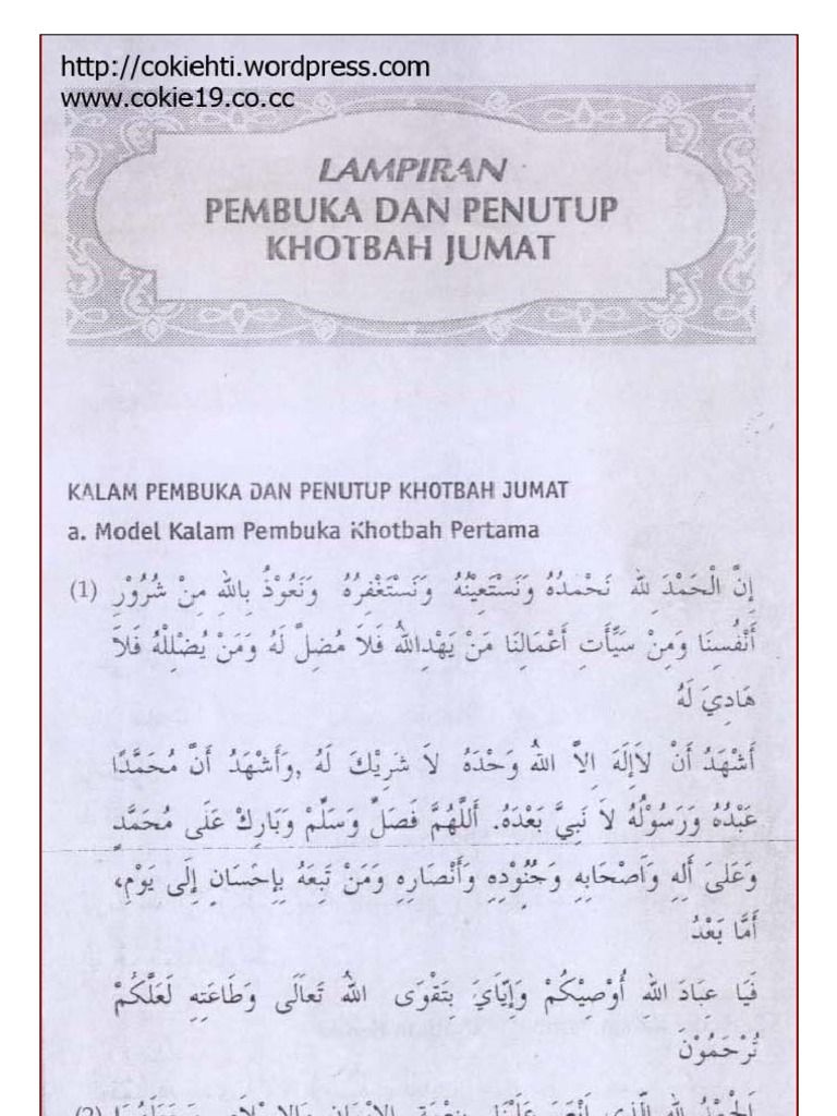 Detail Contoh Khutbah Jumat Lengkap Dengan Pembuka Dan Penutup Nomer 29