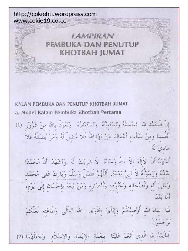 Detail Contoh Khutbah Jumat Lengkap Dengan Pembuka Dan Penutup Nomer 40