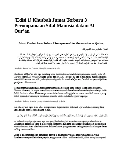 Download Contoh Khutbah Jumat Lengkap Dengan Pembuka Dan Penutup Nomer 9