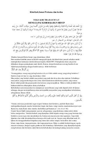 Detail Contoh Khutbah Jumat Pertama Dan Kedua Nomer 3