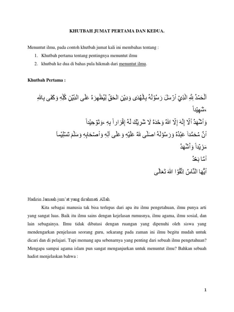 Detail Contoh Khutbah Jumat Pertama Dan Kedua Nomer 26