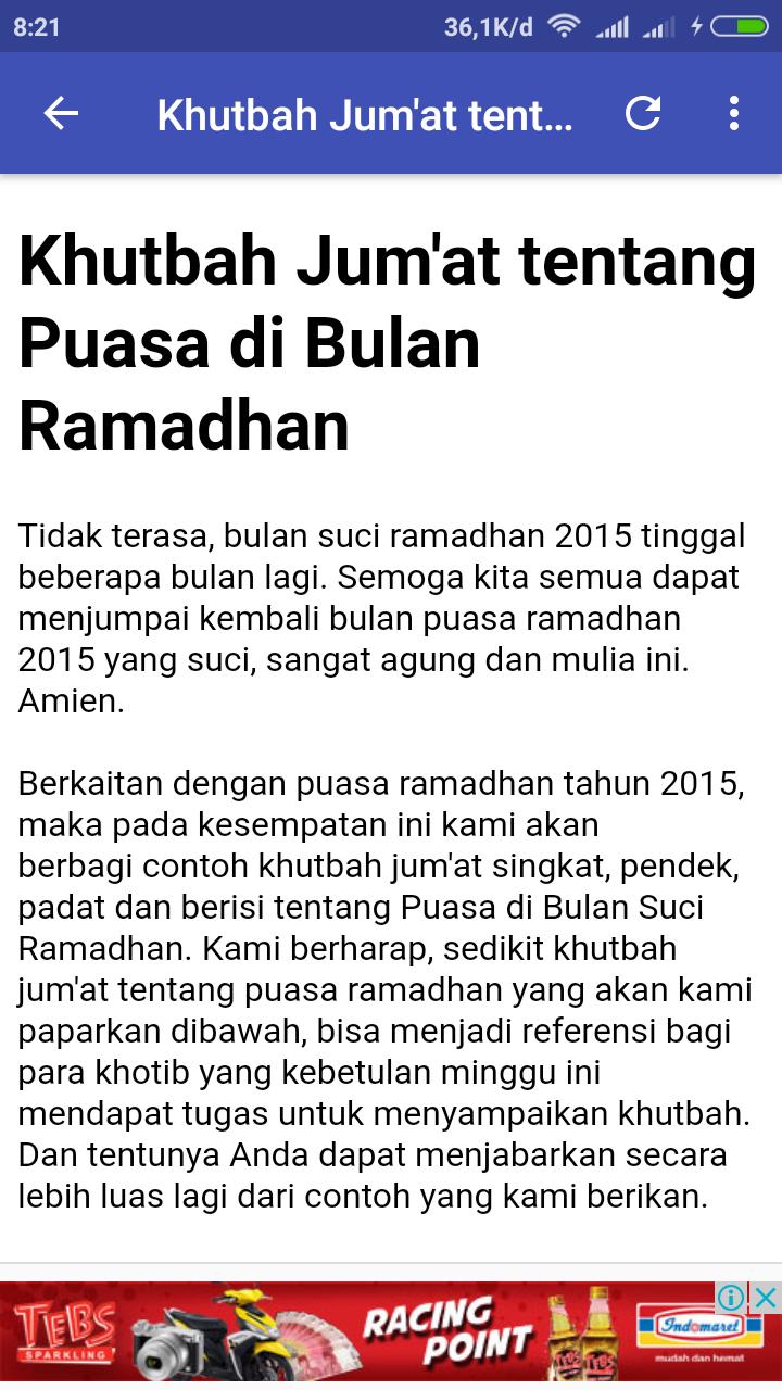 Detail Contoh Khutbah Ramadhan Singkat Nomer 9