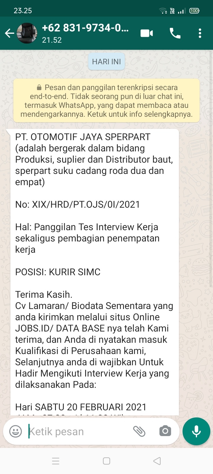 Detail Contoh Kirim Cv Lewat Wa Nomer 35