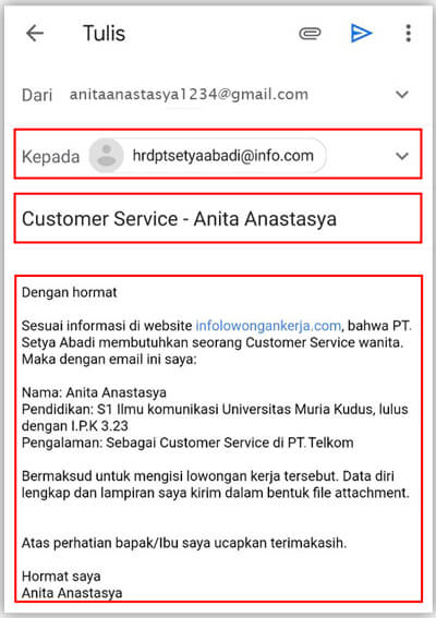 Detail Contoh Kirim Surat Lamaran Kerja Lewat Email Nomer 43