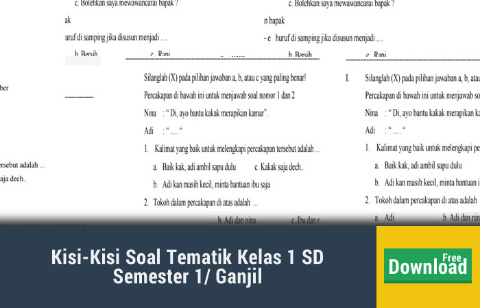 Detail Contoh Kisi Kisi Soal Pilihan Ganda Sd Nomer 36