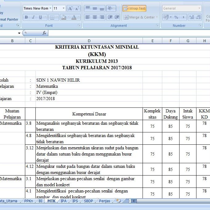 Detail Contoh Kkm K13 Nomer 13