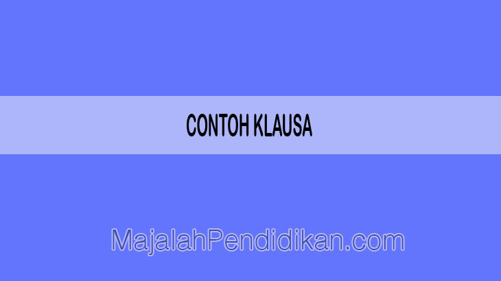 Detail Contoh Klausa Lengkap Nomer 4