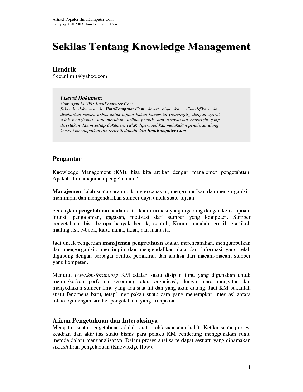 Detail Contoh Knowledge Management Nomer 44