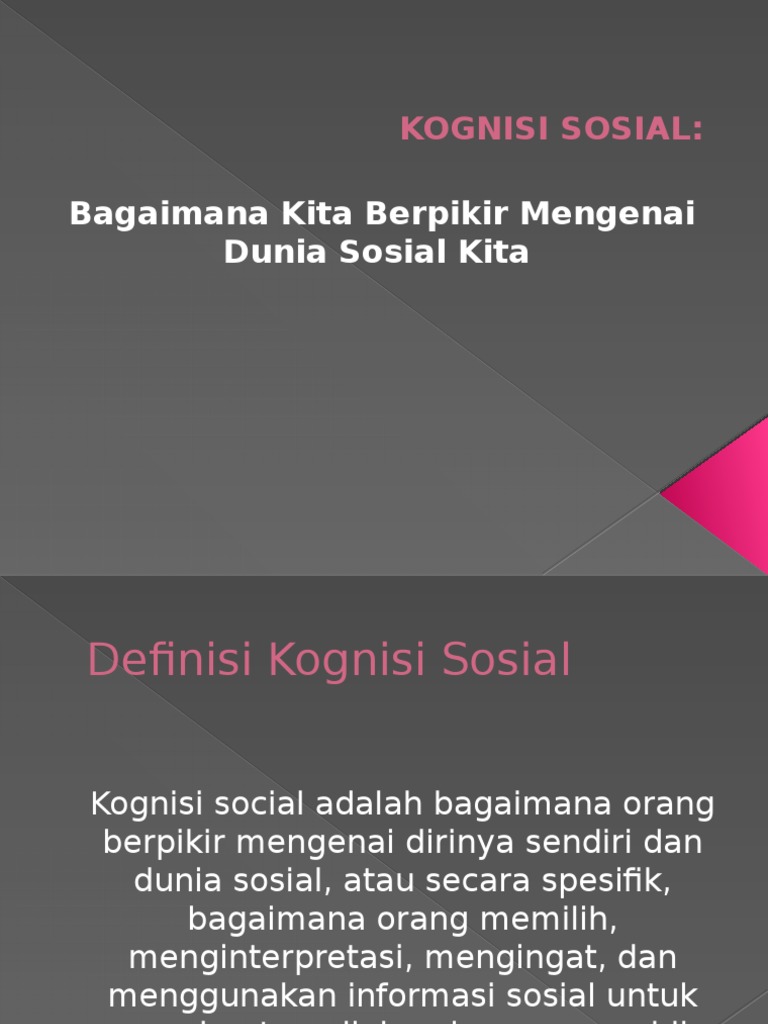 Contoh Kognisi Sosial - KibrisPDR