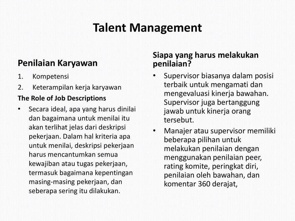 Detail Contoh Komentar Penilaian Kinerja Karyawan Nomer 9