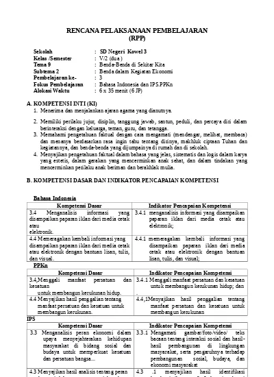 Detail Contoh Kompetensi Dasar Nomer 6