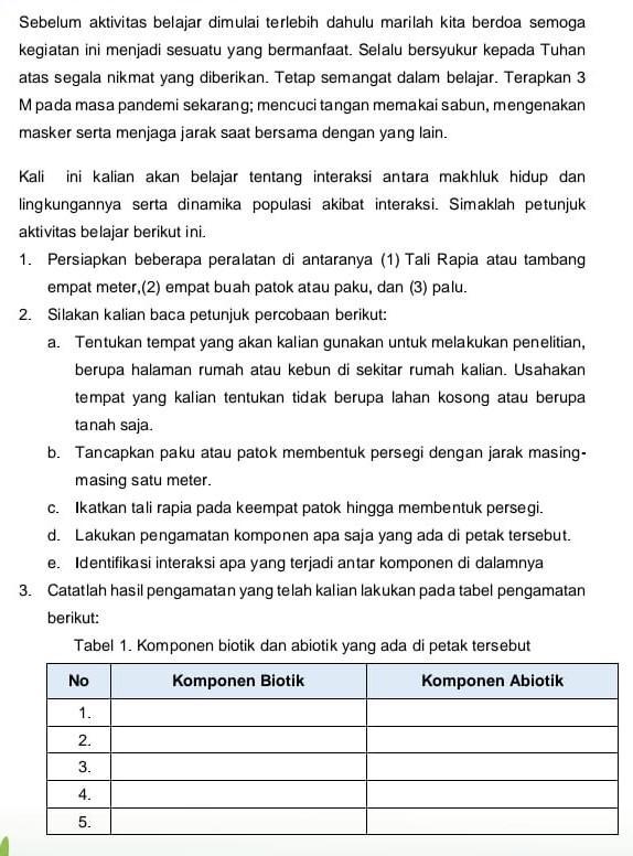 Detail Contoh Komponen Biotik Dan Abiotik Nomer 49