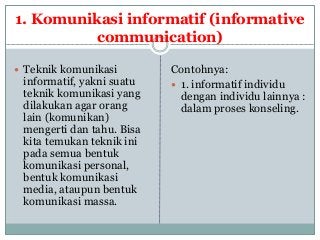 Contoh Komunikasi Informatif - KibrisPDR