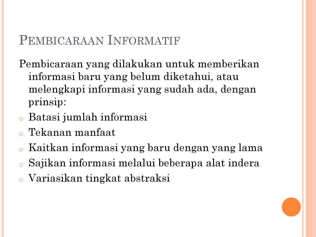 Detail Contoh Komunikasi Informatif Nomer 2