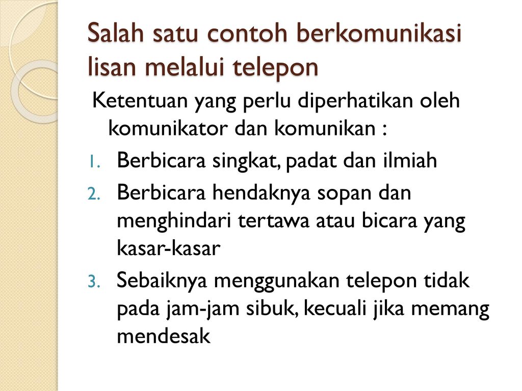 Detail Contoh Komunikasi Lisan Nomer 19