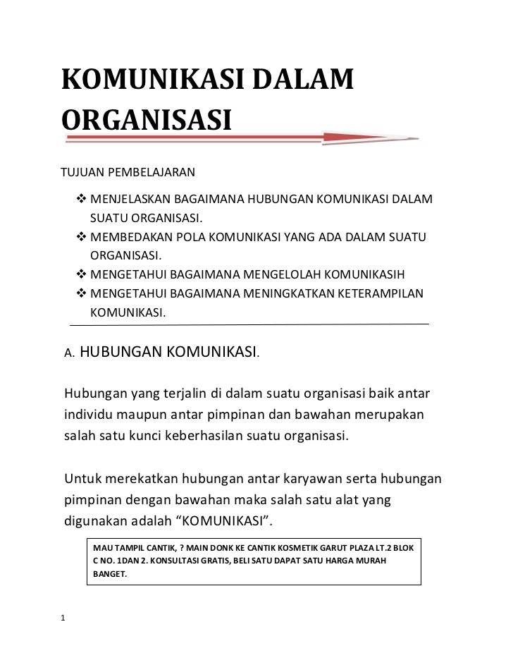 Contoh Komunikasi Organisasi - KibrisPDR