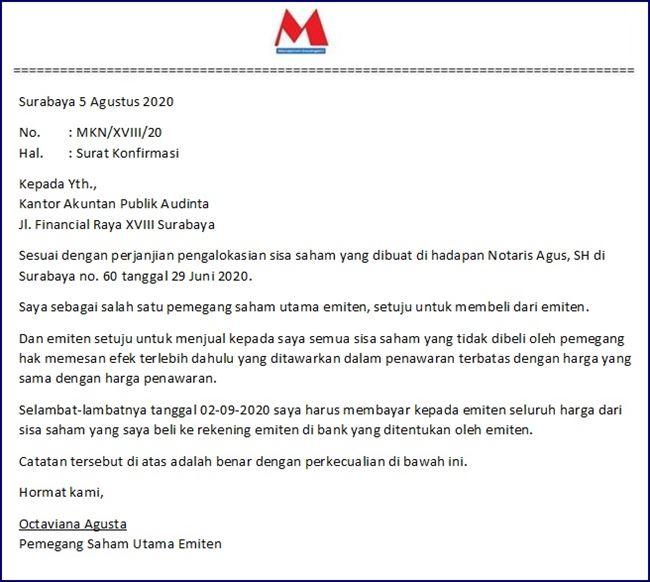 Detail Contoh Konfirmasi Email Nomer 2