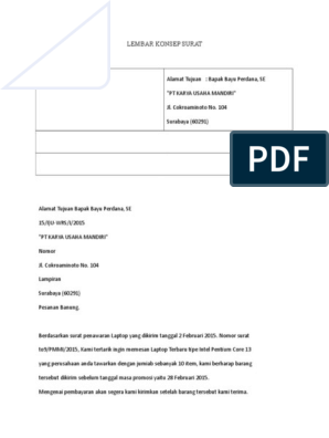 Detail Contoh Konsep Surat Nomer 11