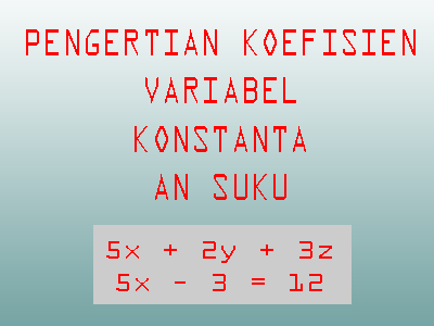 Detail Contoh Konstanta Dan Variabel Nomer 11